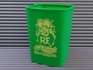 【Rat Fink・ラットフィンク】※《１０Ｌ・ダストボックス／グリーン》　MOONEYES　アメリカン雑貨　ごみ箱　バケツ　(品番RAF606GR)　