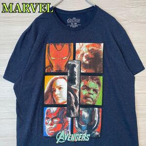 【入手困難】marvel マーベル　アベンジャーズ　Tシャツ　XLサイズ　キャラクター　一点物　アニメ　映画　ムービー　海外　輸入　レア