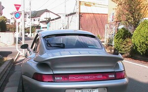 ポルシェ９１１（９９３）カレラ・S・ターボモデル用 ターボタイプリヤウィング　　　国内唯一　ポルシェ９１１専門ＦＲＰパーツメーカー