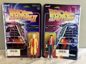 （99）未開封 SUPER7 バック・トゥ・ザ・フューチャー BACK TO THE FUTURE リアクションフィギュア 2体 まとめ売り