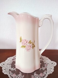 イマン imane ダイアナローズ 水差し 陶器 ピッチャー 花柄 バラ柄 雑貨 フレンチカントリー 花瓶 ウォータージャグ 薔薇 フラワーベース