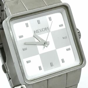 NIXON ニクソン THE QUATRO クアトロ 腕時計 A0131166 クオーツ アナログ スクエア シルバー コレクション 電池交換済み 動作確認済み