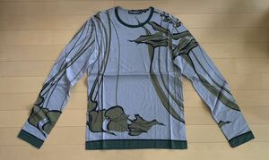 ドルチェ&ガッバーナ DG 総柄 グラフィック デザイン クルーネック カットソー 長袖 Tシャツ ロンT 綺麗