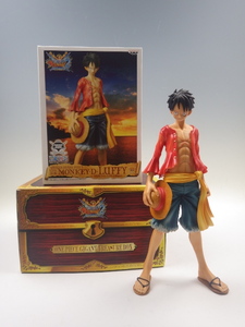 00【S.R】非売品 開封済 ワンピース MASTER STARS PIECE THE MONKEY・D・LUFFY　モンキー・D・ルフィの超造型フィギュア 全高約25㎝ 香川発