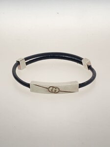 GUCCI◆ダイアゴナルインターロッキングGブレスレット/-/SLV/レディース