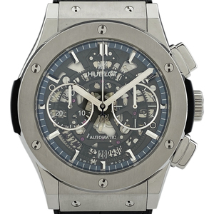 ウブロ HUBLOT クラシックフュージョン アエロ クロノグラフ チタニウム 525.NX.0170.LR チタン ラバー レザー 自動巻き メンズ 【中古】