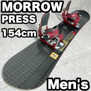 スノーボードセット モロー プレス MORROW メンズ 2点 154cm 板 PRESS 大人気モデル 初心者 中級者 ビンディング バインディング 板