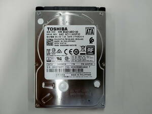 東芝/2.5インチHDD/1TB/5400rpm/SATA6.0/9.5mm厚/MQ01ABD100/使用1.544時間 【中古品】