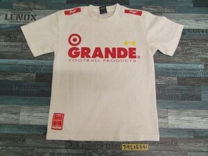 GRANDE メンズ サッカー 半袖Tシャツ S 白