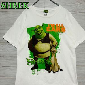 【入手困難】SHREK シュレック　00s Tシャツ　Lサイズ　人気　プロモ　映画　ムービー　海外輸入　ヴィンテージ　一点物　レア　半袖