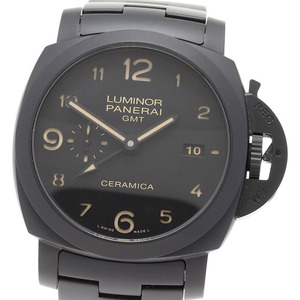 パネライ PANERAI PAM00438 ルミノール 1950 3デイズ GMT トゥットネロ 自動巻き メンズ 良品 保証書付き_832268