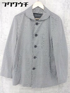 ◇ THE SHOP TK MIXPICE ザ ショップ ティーケー ミクスパイス 千鳥格子 長袖 コート サイズL グレー系 メンズ