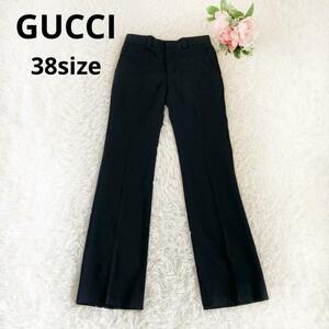 GUCCI グッチ　スラックス トラウザーズ パンツ 黒 size38