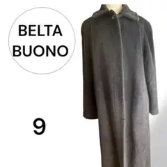 わけあり　ベルタボーノ　BELTA BUONO ロングコート サイズ9 黒