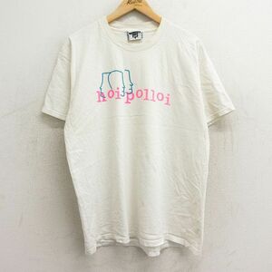 XL/古着 リー Lee 半袖 ビンテージ Tシャツ メンズ 90s hoi polloi コットン クルーネック 白 ホワイト 24mar25 中古