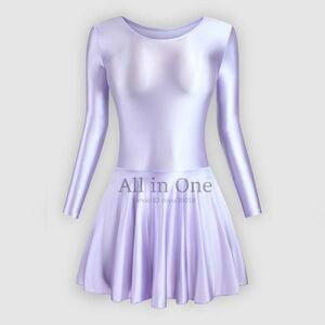 82-94-69 超艶々 光沢シルキー レオタード コスチューム【LAVENDER,サイズXL】体操服 バレエ コスプレ セクシー レースクイーン.1