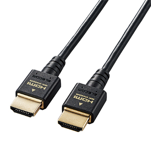 エレコム HDMI ケーブル HDMI2.1 ウルトラハイスピード スリム 8K4K対応 2m ブラック CAC-HD21ES20BK