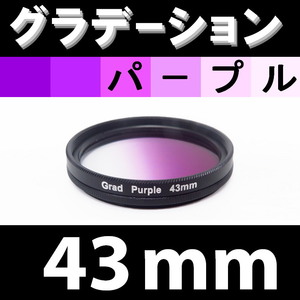 GR【 43mm / パープル 】グラデーション フィルター (紫)【検: 風景写真 紫 夕焼け ドラマチック 夜景 脹G紫 】