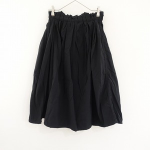 カバンドズッカ CABANE de ZUCCA *ナイロンランダムタックイージースカート*Mブラックギャザー2ポケット(sk2-2412-276)【01A52】