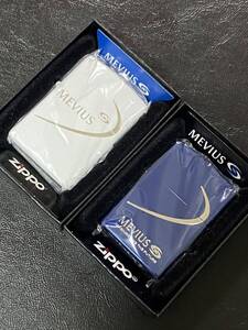 zippo メビウス 限定品 2点 ブルー ホワイト 希少モデル 2015年製 2016年製 MEVIUS ケース 保証書付き