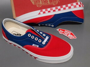 新品 USA限定 US 9 / 27cm VANS ERA 紺x赤 サイドテープ (BMX Checkerboard) 日本未入荷!!