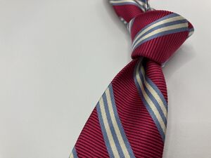 【超美品】BrooksBrothers　ブルックスブラザーズ　レジメンタル柄 ネクタイ 3本以上 送料無料 メンズ ピンク系　0102214