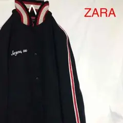 ZARA ベースボールジャケット スタジャン メルトン スタジアムジャンパー