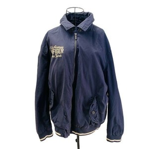 U12062 ジャケット TOMMY HILFIGER トミーヒルフィガー XLサイズ 綿100% ヴィンテージ 古着 メンズ ファッション ネイビー ブルゾン