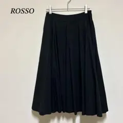 ロッソ ROSSO ひざ下 スカート ギャザー 綿100% ポケット付き フリー