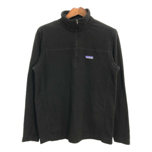 patagonia パタゴニア マイクロD ハーフジップ フリースジャケット アウトドア ブラック (メンズ M) 中古 古着 Q9813