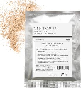 #02HB 少し明るめ～標準の肌色 6g(詰め替え用) VINTORTE シルク ミネラルファンデーション パウダーファンデーショ