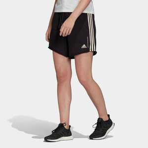 adidas マストハブ リサイクル コットン ショートパンツ 黒 M アディダス スウェット ハーフパンツ レディース 3ストライプ FL4221