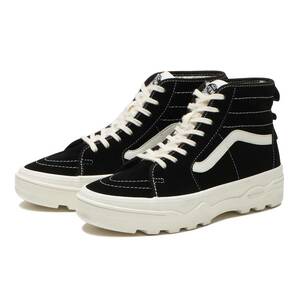 ヴァンズ 27cm セントリー スケートハイ ブラック ホワイト VANS SENTRY SK8-HI メンズ ハイカット スニーカー 黒 天然皮革 バンズ