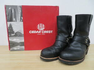 CEDAR CREST セダークレスト リングブーツ レザーエンジニアブーツ 安全ブーツ 黒 ブラック CC-1502 BK 27.0㎝ 現状品 激安1円スタート 