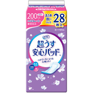 まとめ得 リフレ 超うす安心パッド 特に多い時も安心用 まとめ買いパック 28枚入 x [4個] /k