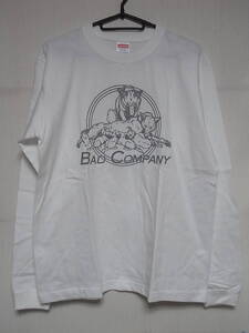 即決★新品長袖バンドＴシャツ★バッド・カンパニー★BAD COMPANY★ホワイトボディ×グレープリント★S/M/L/XLサイズ対応可能