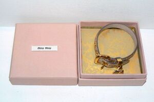 MIU MIU(ミュウミュウ) 本革　ブレスレット　814065BL563-171