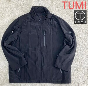 【大きいサイズXL★】美品 TUMI/T TECH 中綿入りストレッチナイロンジャケット/ハーフコート/黒◆トゥミ (11)