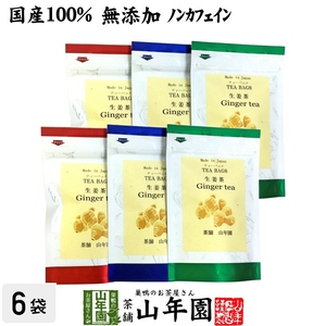 健康茶 国産100% 生姜茶 ジンジャーティー 2g×5パック×6袋セット 国産 送料無料