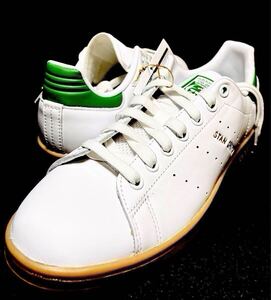 ☆送料込◆新品27.5cm◆adidas STAN SMITH アディダス スタンスミス クラウドホワイト/グリーン/金ロゴ【定価.16500円】本革