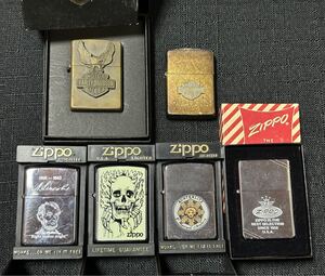 ジャンク品 ジッポー オイルライター まとめて 1980-90年代物 ハーレーダビッドソン ZIPPO LIGHTER HARLEY DAVIDSON