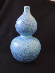 中国　清　大清乾隆年製銘　炉鈞釉　瓶　綺麗　貴重　茶道具