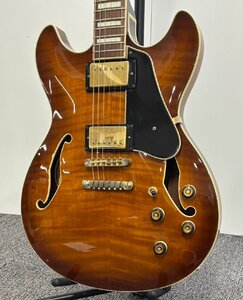 △4698　現状品　楽器　エレキギター　セミアコ　Ibanez AS93-VLS S14100984　アイバニーズ　ソフトケース付き