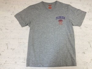 YOUNG AND GREEN AT HEART フロリダ Florida サーフ アメカジ Vネック 半袖Tシャツ カットソー メンズ M グレー