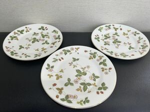 【3枚セット】WEDGWOOD ウェッジウッド ワイルドストロベリー プレート 21cm