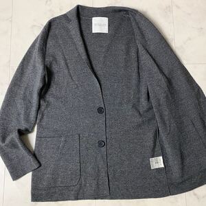 美品●マッキントッシュ フィロソフィー MACKINTOSH PHILOSOPHY ニット テーラードジャケット カーディガン イタリア製ウール サイズ38/M