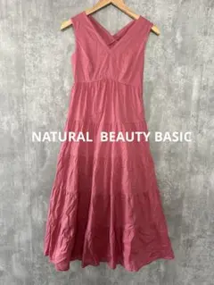 NATURAL  BEAUTY BASIC クロスティアードワンピース