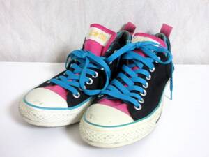 Converse コンバース オールスター LOW ローカット 27cm 黒 ピンク 南2317