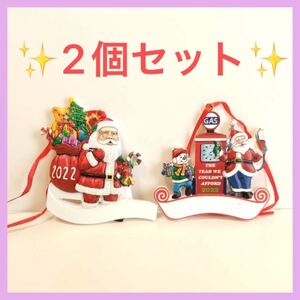 【2個セット】クリスマスツリー オーナメント サンタクロース 雪だるま 陶器 おしゃれ 飾り 装飾 プレゼント レトロ 人気 インテリア