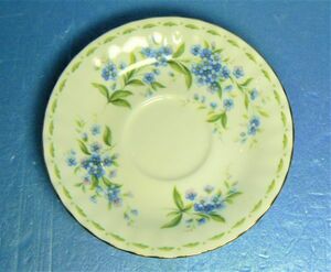 ROYAL ALBERT(ロイヤルアルバート)　Flower of the Month　FORGET-ME-NOT：忘れな草　ソーサー　直径：14.2cm　1970年　955459OT20-Q17D